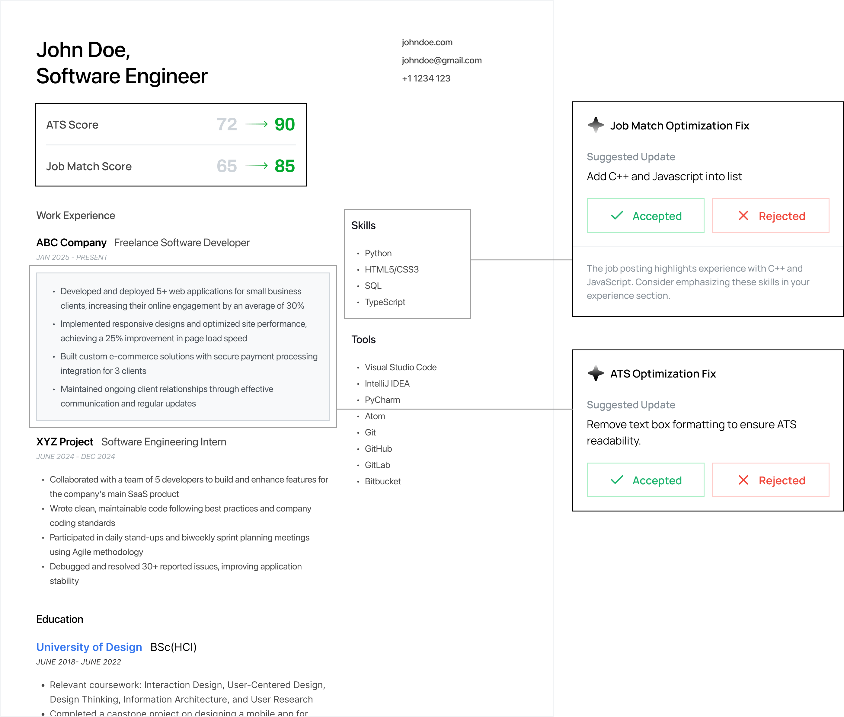 Resume Preview Mobile